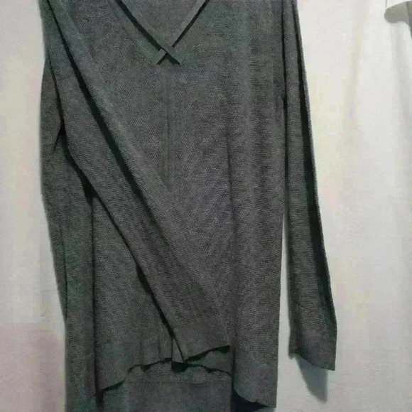 un branded pullover sweater open front criss cross design Normcore Lagenlook - Picture 3 of 6